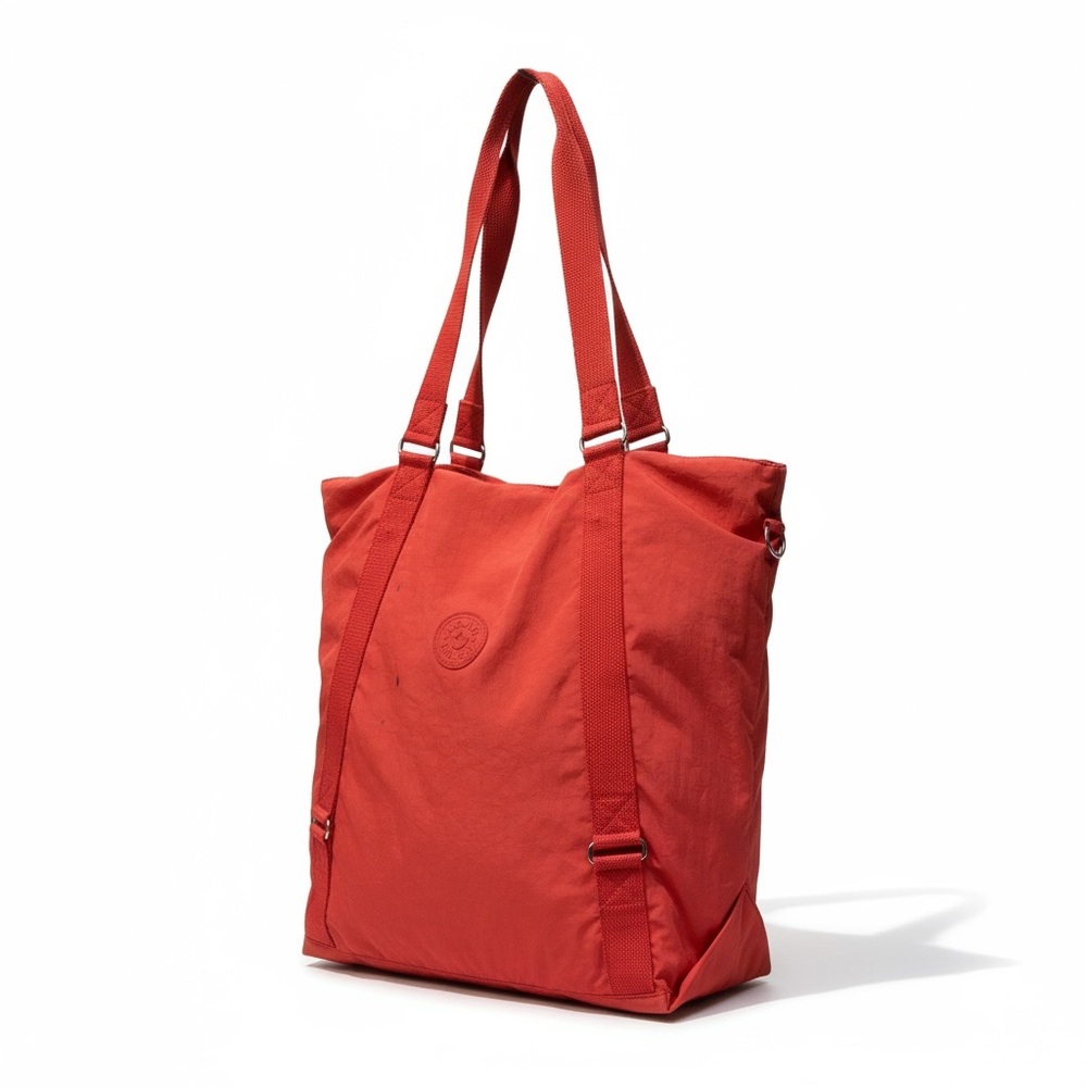🧧 Kipling Red Nylon Shoulder Tote Bag